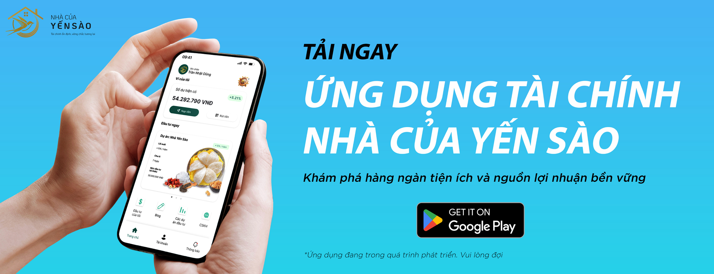 Ứng dụng nhà của yến sào